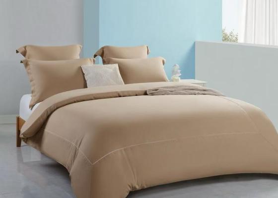 テンセル レイン デュベットカバー クイーン 快適 ライトブラウン デュベットカバー